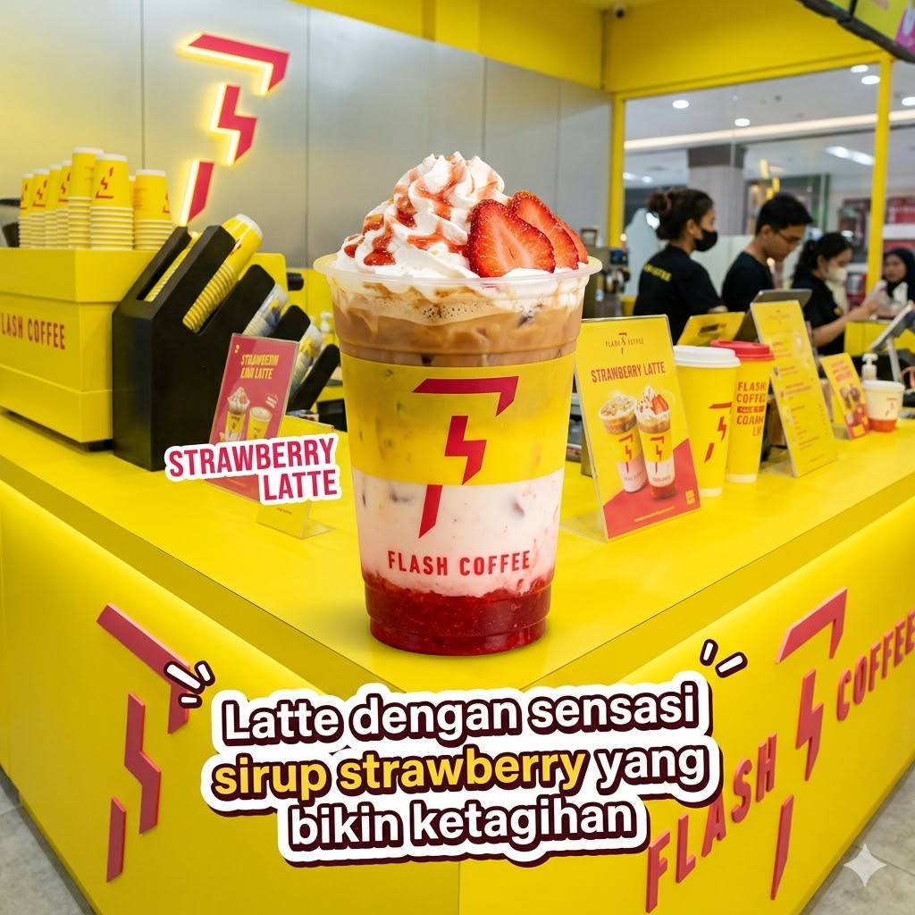 Strawberry Latte Flash Coffee
